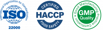 ISO 22000, HACCP and GMP marks