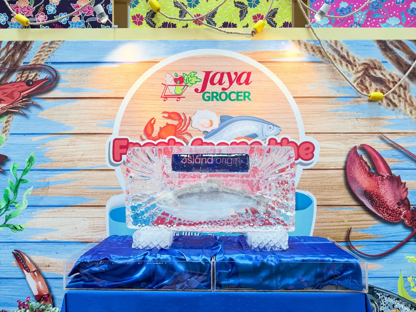 Ice sculpture at the Fresh From The Sea fiesta