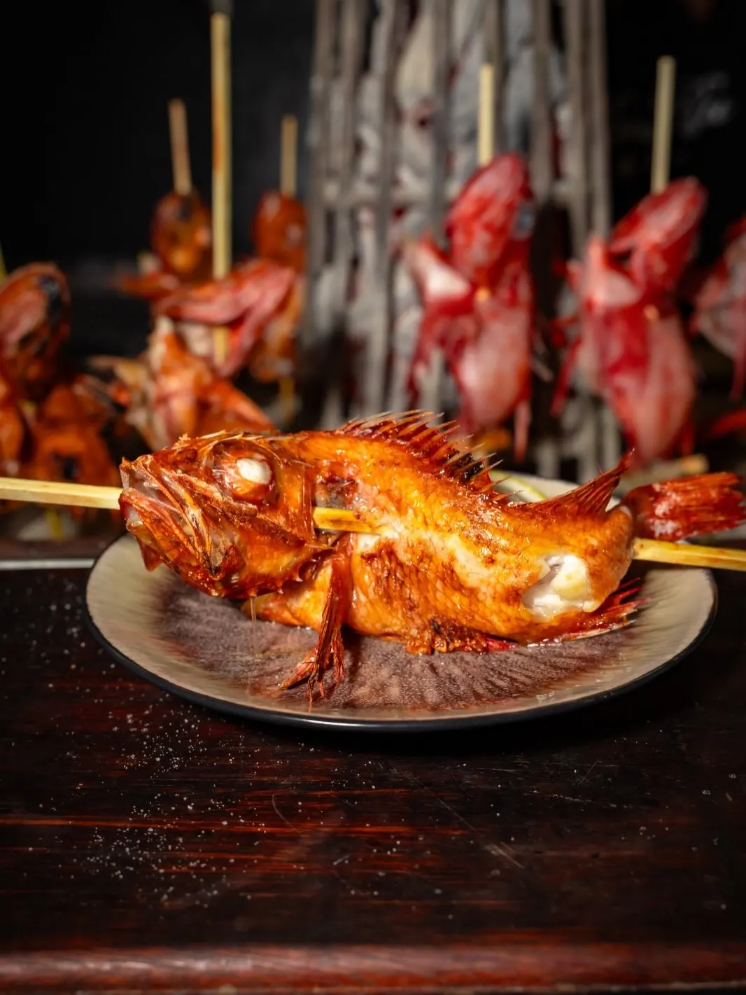 Kinki rockfish sand-grilled over charcoal