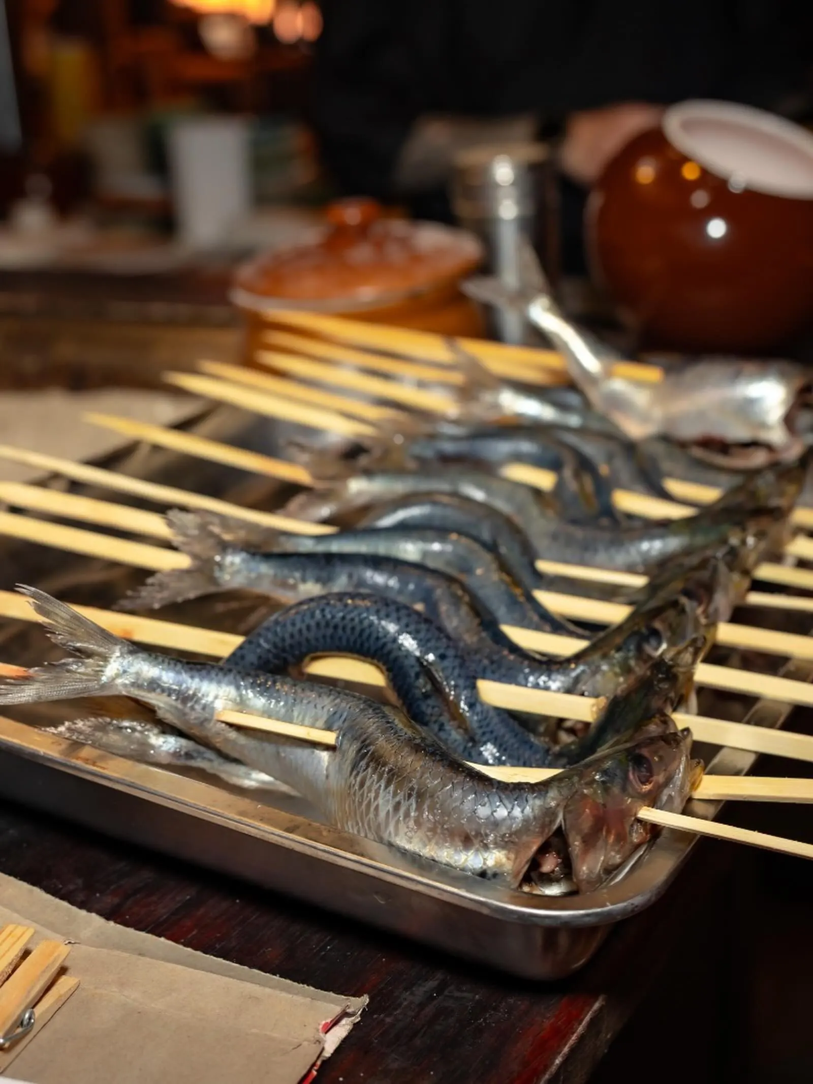 Sardine skewers